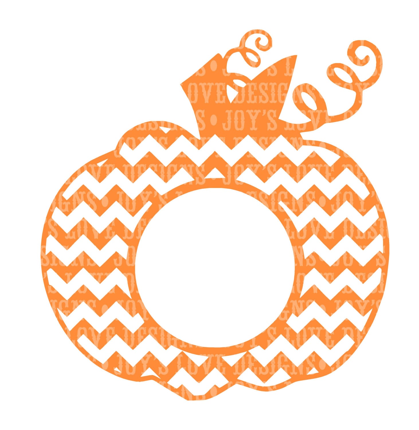 Download Chevron Monogram Pumpkin SVG and DXF Digital Download