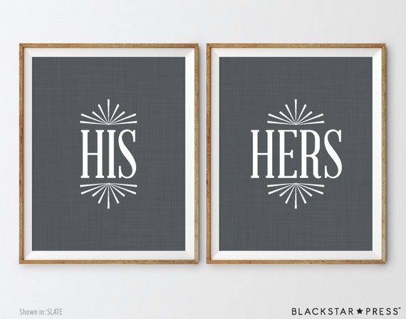  His  Hers  Bedroom  Decor  Mr and Mrs sign Gift for Couple