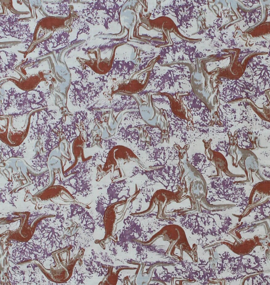 KANGAROO NATURAL Australian Aboriginal Quilting Fabric