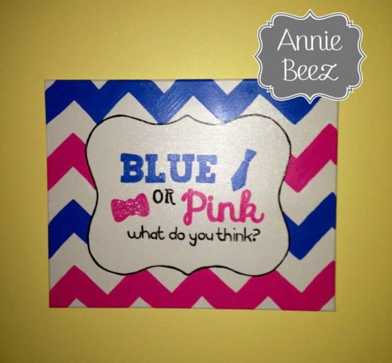 gender reveal paint canvas