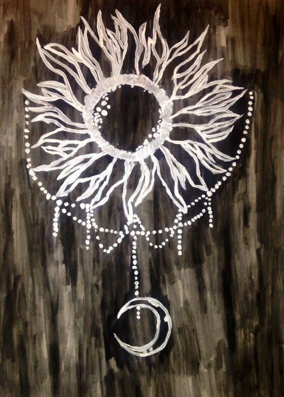 Sun and Moon Dream Catcher by EternalLovePaintings on Etsy