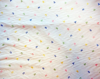 A B C Shear Baby Fabric. Sold by the yard.