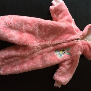 Vintage 1970s Pink Girl Toddler Snowsuit