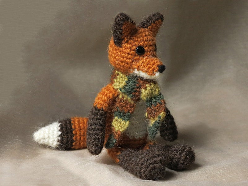 crochet fox doll