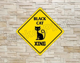 Cat crossing signs | Etsy