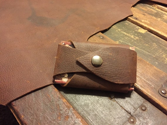 Leather Business Card Holder with Belt Clip