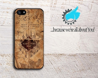 Harry Potter iPhone Case Rustic Marauder's Map Phone Cover For iPhone 4/4s 5/5s 5c 6/6+ 6s/6s+ 7 7+ SE Can add Monogram or Name!