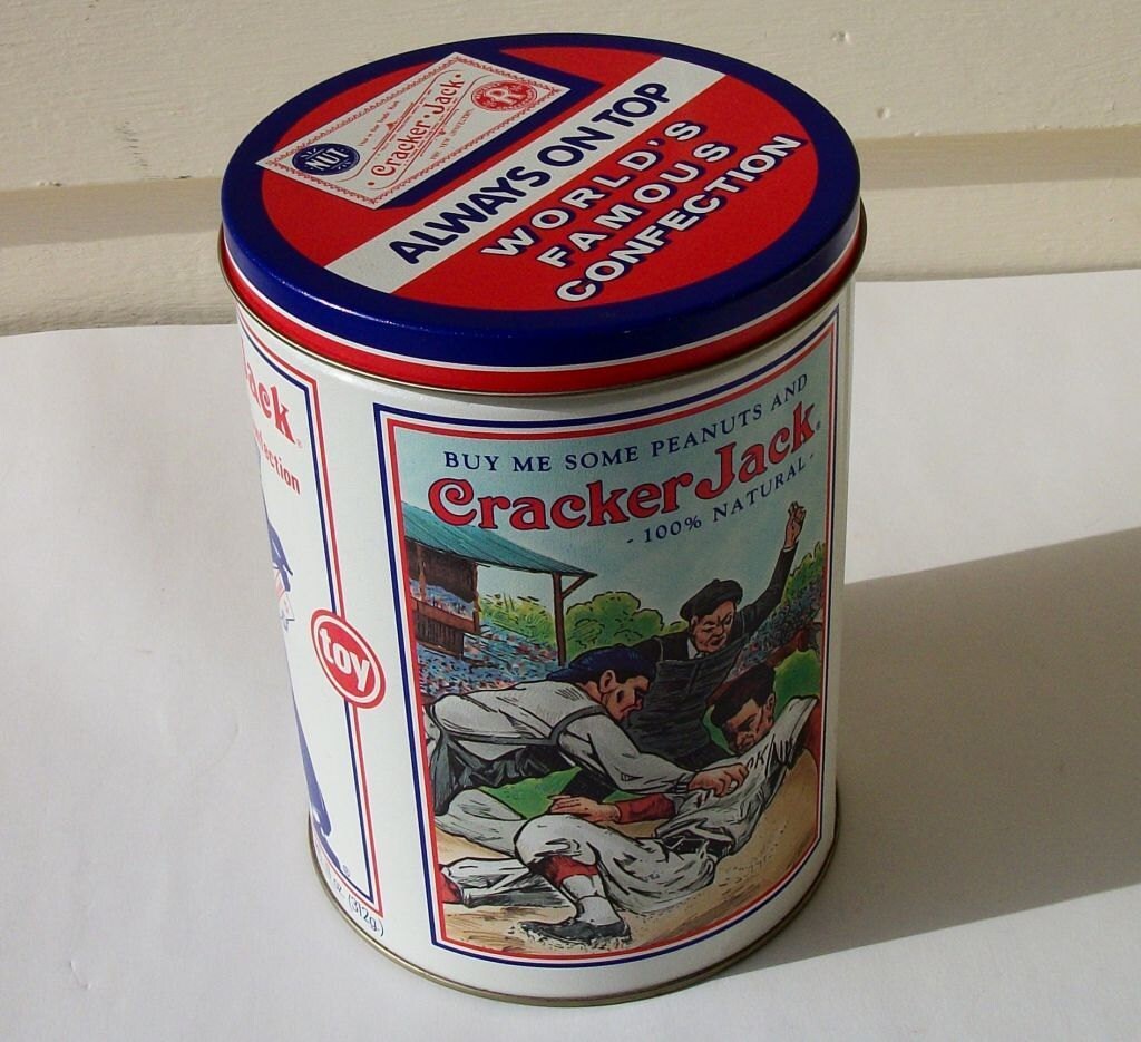 Vintage Cracker Jack Tin 1990