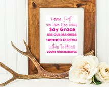 Unique southern quote related items | Etsy
