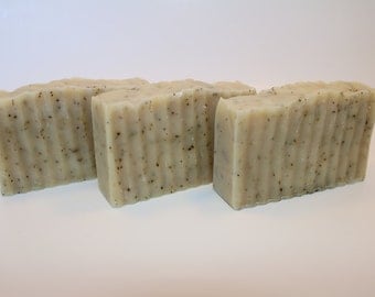 3 bars of Peppermint Tea Soap: All Natural Handmade Vegan Soap, Cold Process Method