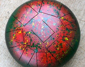 C Major-100% Handmade Hank Drum - 12" - 9 key - Tank Drum - Slit Drum - Steel Tongue Drum - Handpan -