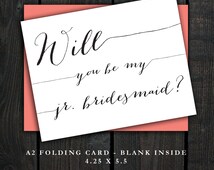 Popular items for jr bridesmaid card on Etsy