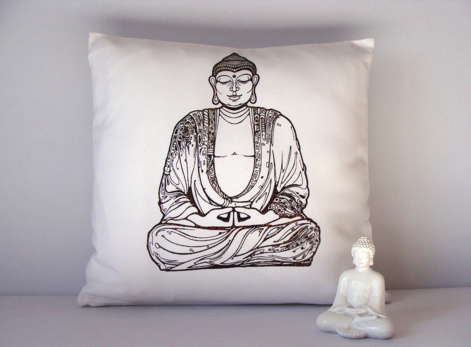Buddha pillow Buddha cushion Home decor Screen printed