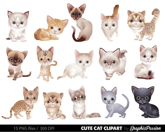 Cat Clipart Clip Art Kitten Clipart Clip Art Cute animals