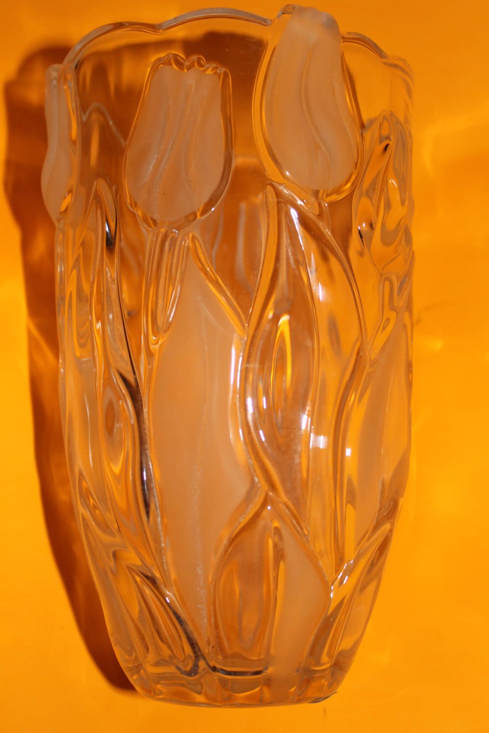 Vintage Mikasa Satin/Frosted Tulip Vase With by KristiesCloset