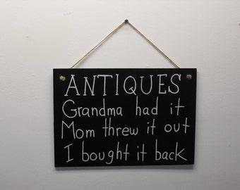 Items similar to Antiques Sign on Etsy