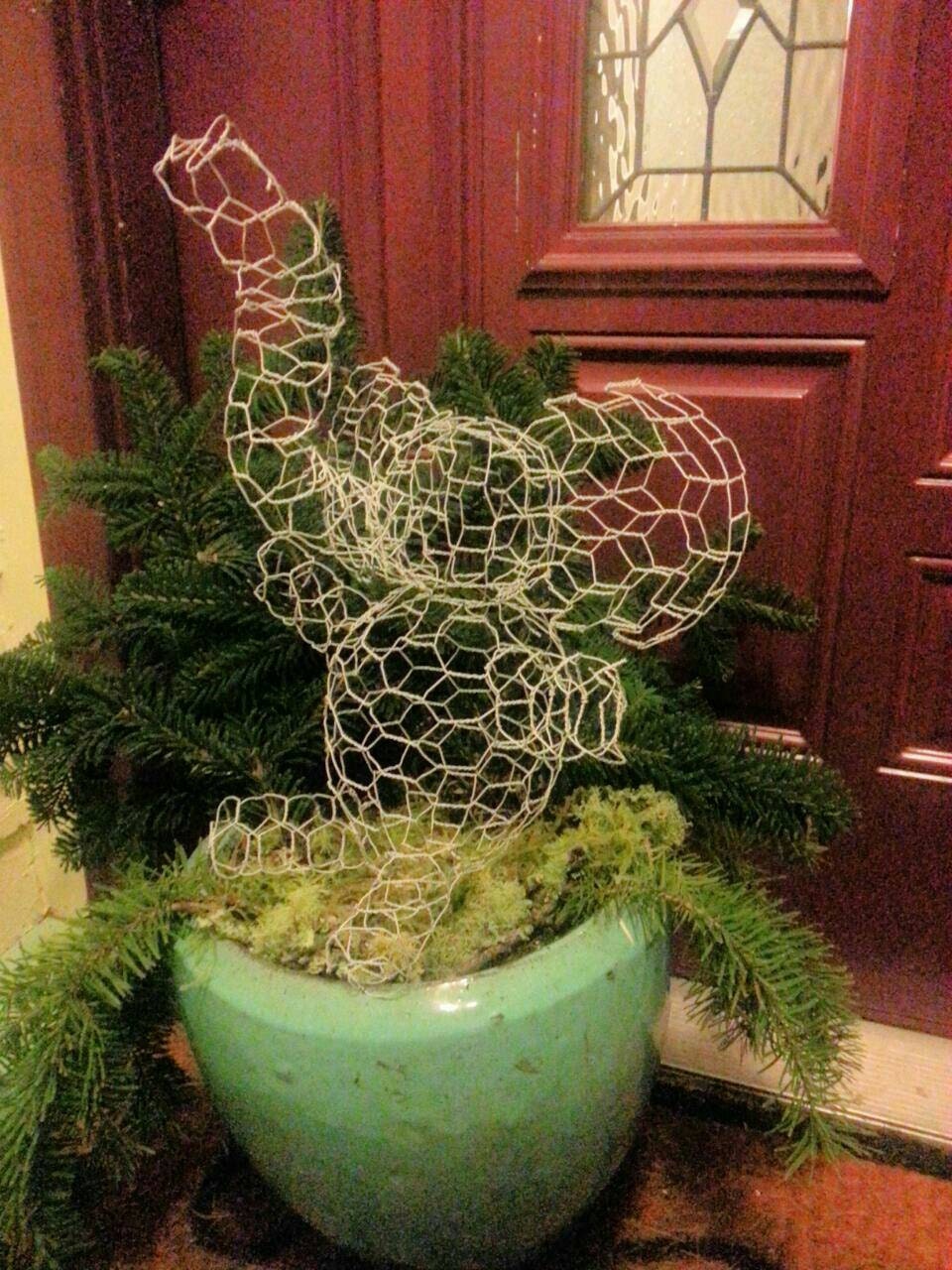 Elephant Topiary Frame Small Sitting Elephant by TerraTopiary