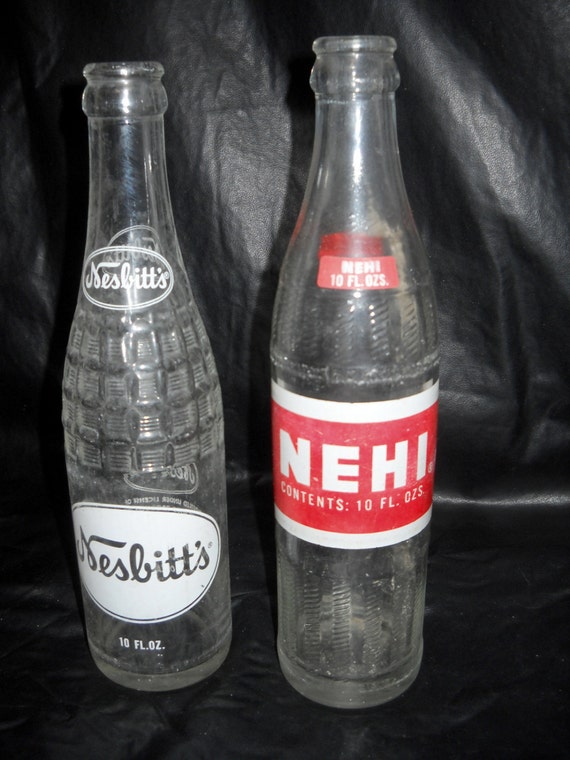 NEHI and Nesbitt's Two Vintage Pop Bottles Soda Bottles