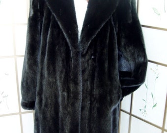 Brand new Canadian black mink fur jacket coat for women woman size all custom made