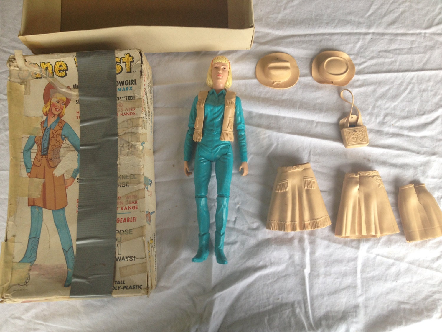 Vintage 1960s Jane West Cowgirl by Marx Toys