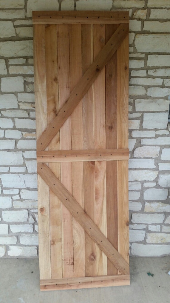 Custom Rough Cut Cedar Barn Door by BigOrangeWood on Etsy