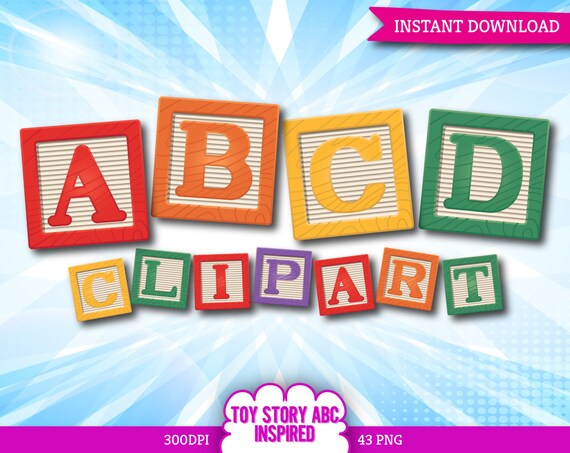 Toy Story Inspired Alphabet Clipart Printable by ClipartStation