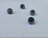 Gray Silver Eagle Eye loose round 4mm and 6mm stone supplies semi-precious stones for jewelry and crafting