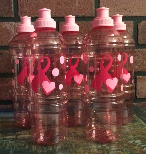 Breast cancer awareness water bottles
