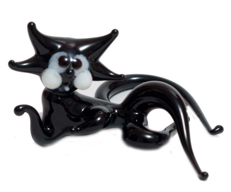 hand blown glass cat