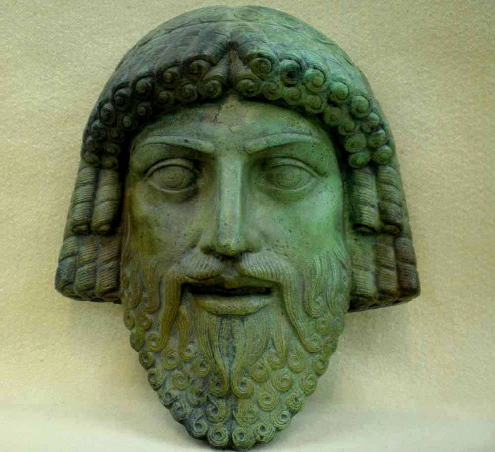 Bronze mask of Zeus God King of all ancient Greek by GreekDemigods