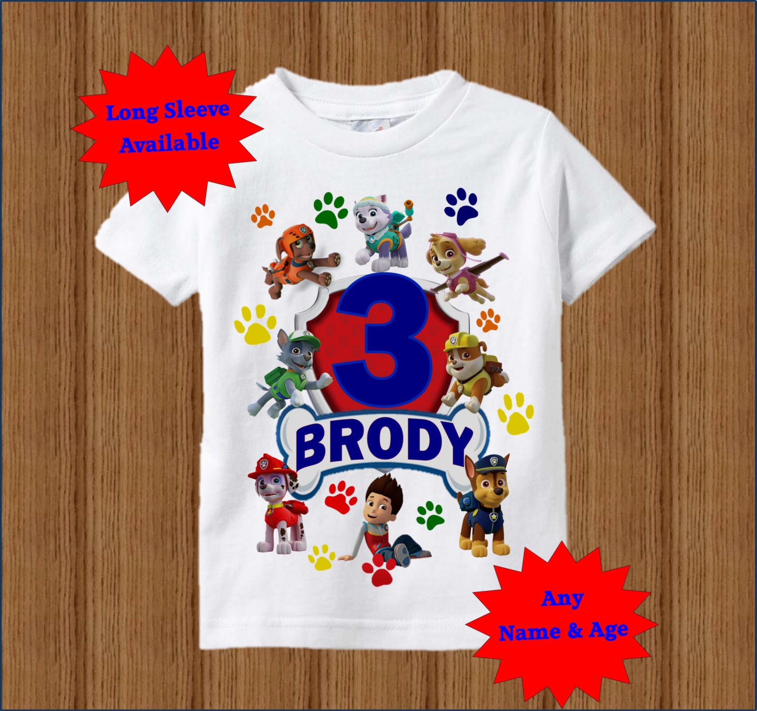 paw patrol birthday shirt svg