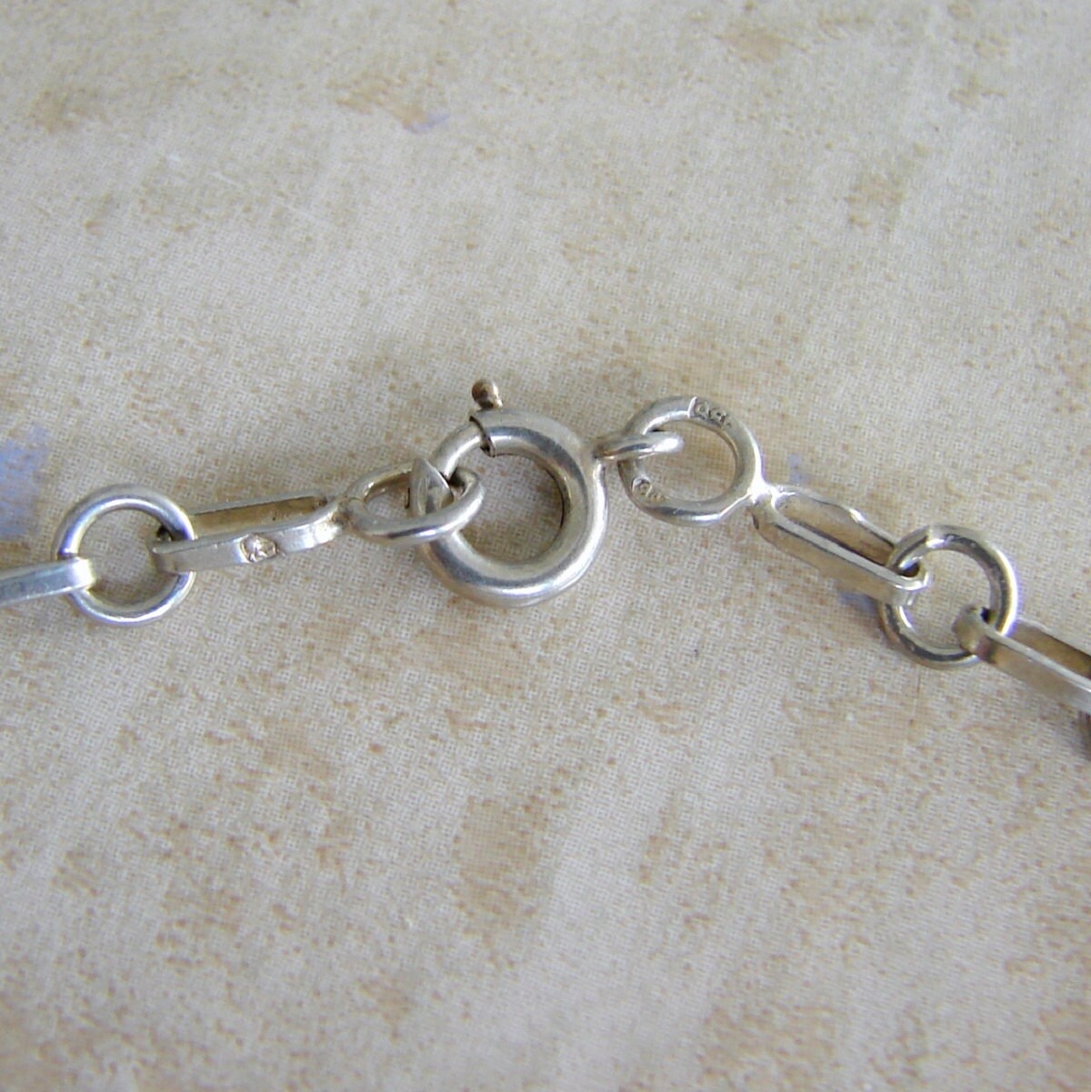 Single Link Dot Dash Silver Starter Charm Bracelet by Charmcrazey