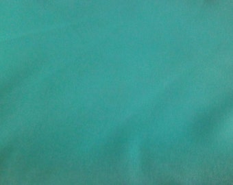 3 Yds. - Aqua Green Polyester Fabric, 3 yards total, solid color, aqua green, vintage