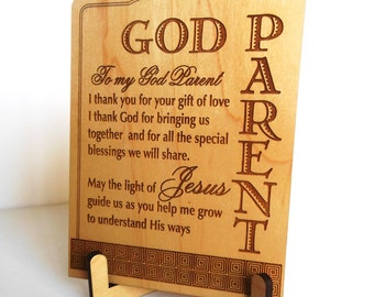 God Parents Tabletop Sign Gift, Greeting Card ,Special God Mother Plaque Gift, GodParent Appreciation Keepsake,God Parent Postcard, God Mom