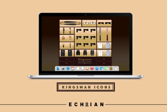 Items similar to Kingsman Collection Flat Icons Set - For Mac - Instant ...