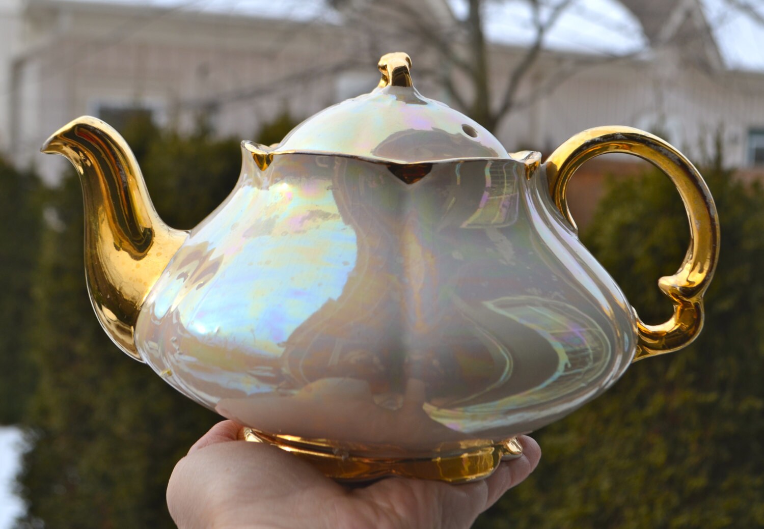 BUT FIRST TEA Stunning Vintage Sudlows Burslem England Teapot