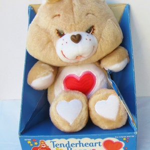 Vintage Kenner Care Bears Tenderheart Plush NEW in Package 1984 Stuffed Toy