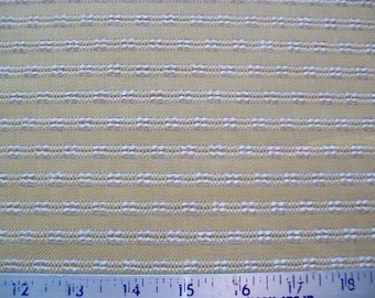 Gold & White Rich Texture Woven Upholstery Fabric from Calico Corners - By the Half Yard