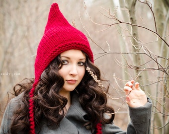 Instant Download Knitting Pattern - Knit Hat Knitting Pattern - Knit Hat Pattern for Signature Pixiebell Pixie Hat - Womens Accessories