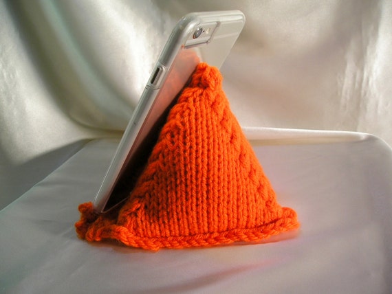 Desk Cell Phone Holder ~ Knitted Pillow Prop