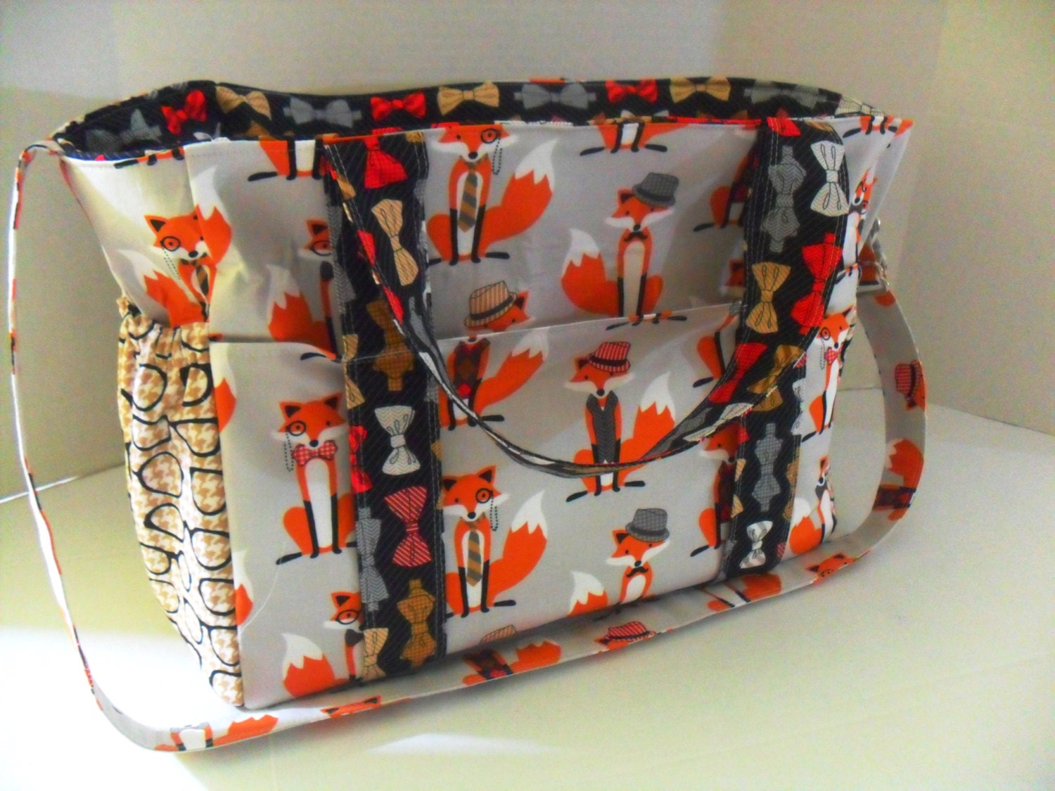 gray fox diaper bag