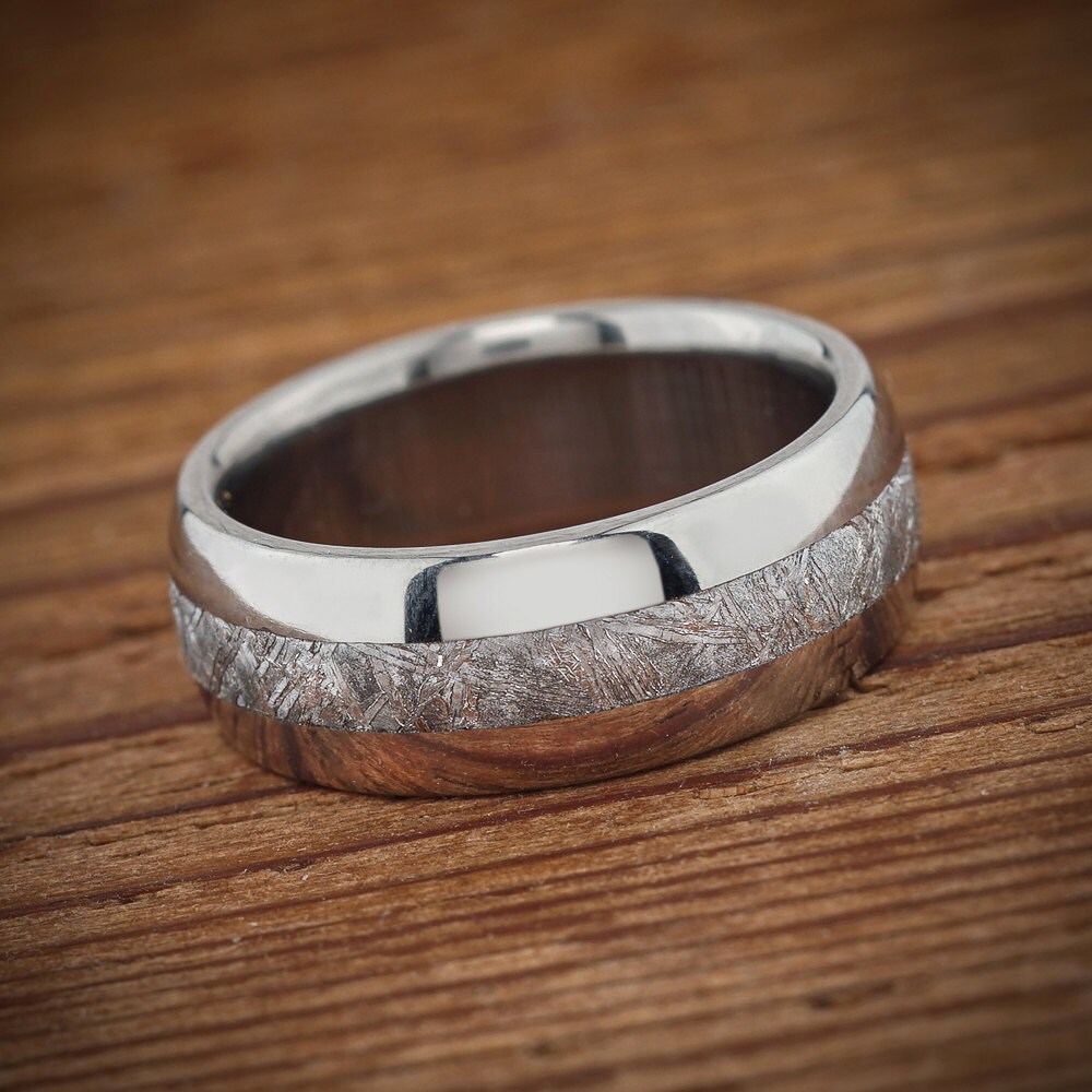 Meteorite Titanium Men's Wedding Band Polished