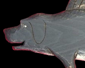 Dogs, Black Lab Dogfish - 3 ft., Hand Carved by Gary Borgnis