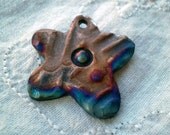 Raku Flower Bead, Jewelry Components, Beading Supplies Raku Flower Bead, Jewelry Components, Beading Supplies