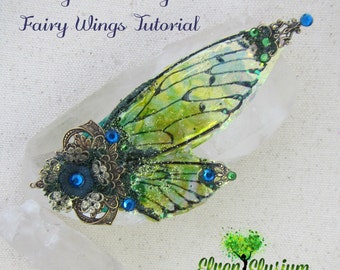 DIY how to create fancy fairy wings for polymer clay dolls or jewelry tutorial elven elysium