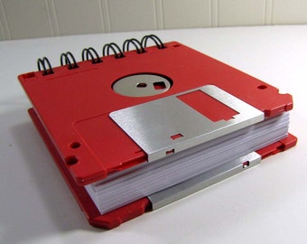 Floppy Disk Notebook JUMBO Watermelon Red Computer Disk Recycled Geek Gear Blank Mini 125 sheets