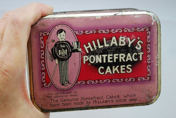 Vintage Art Deco Hillabys Cakes Tin Metal Box 1920 s