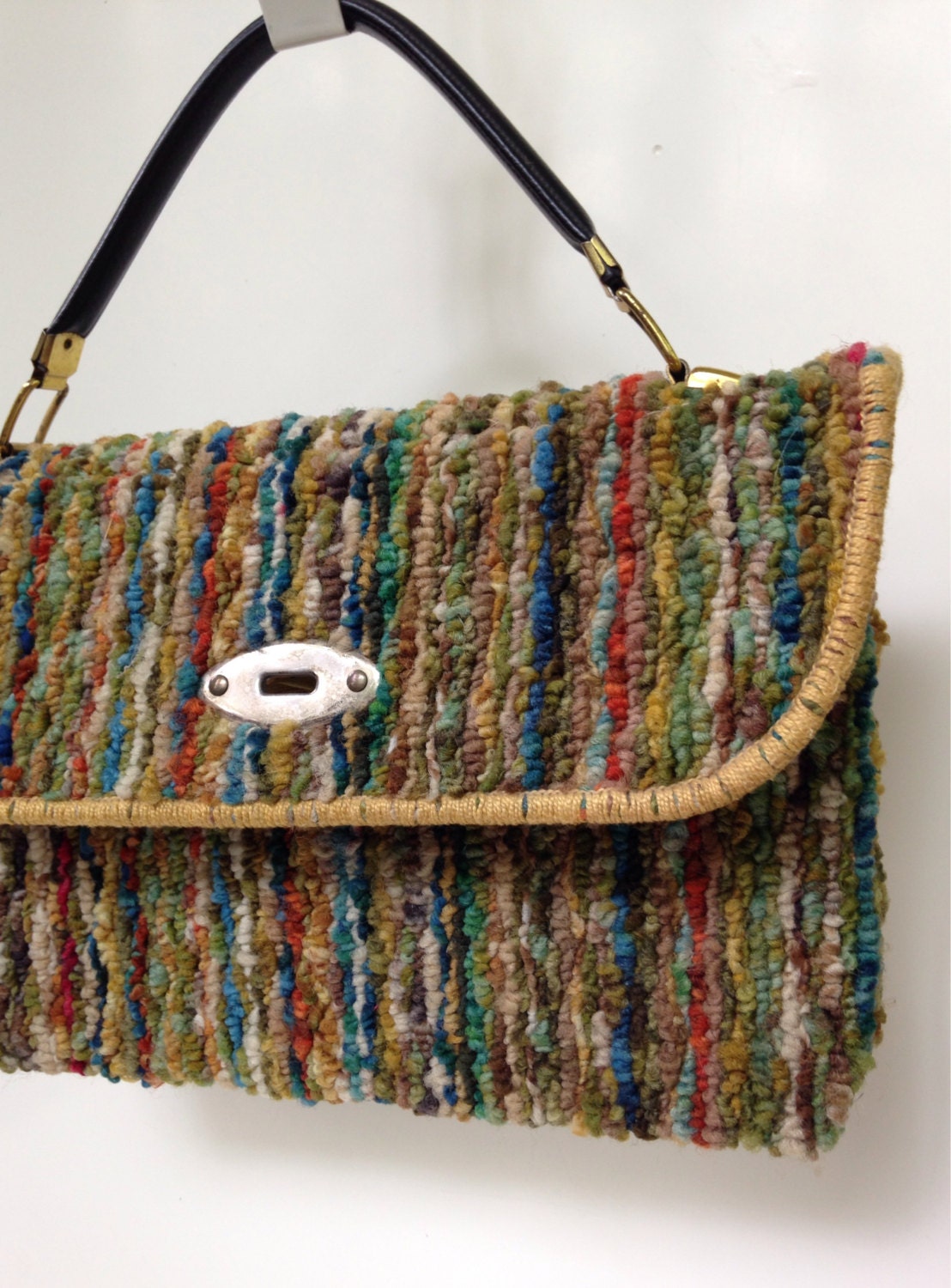 Vintage carpet bag handbag purse by pillowhappy on Etsy