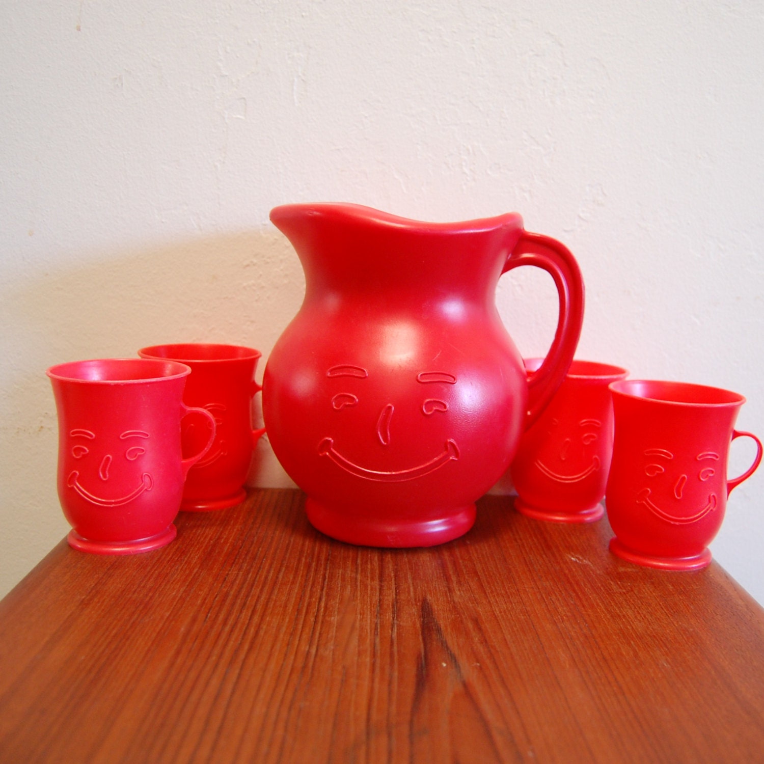 1980s Red Kool Aid Quart Size Serving Pitcher & by FeraliaVintage