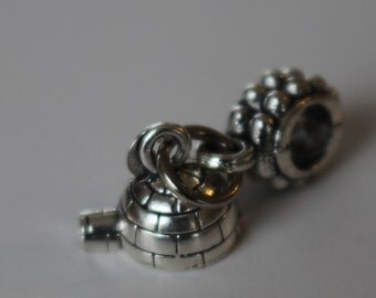 Sterling 3D IGLOO Bead Charm fits All Name Brand Add a Bead Charm Bracelets